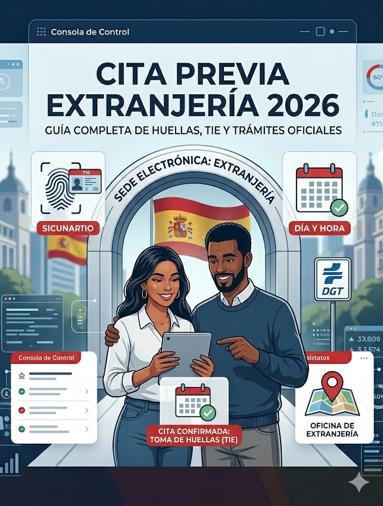 Cita Previa para Huellas (TIE) y Extranjería