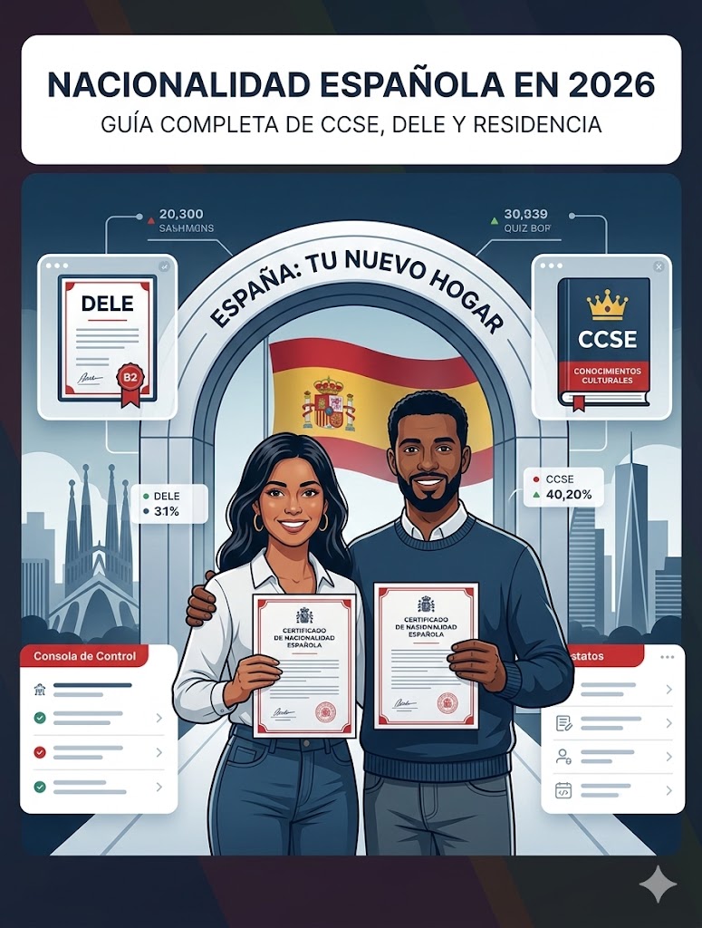 Exámenes de Nacionalidad 2026: CCSE y DELE